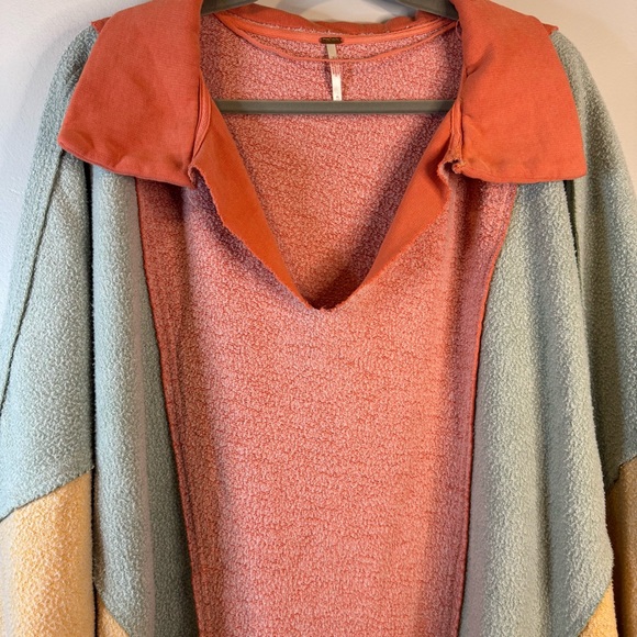 Free People Sidewalk Colorblock Sweatshirt XL - Picture 2 of 10